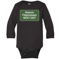 Historic Filipinotown Next Exit Baby Long Sleeve Bodysuit