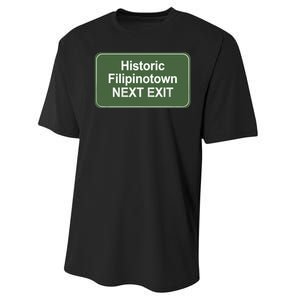 Historic Filipinotown Next Exit Performance Sprint T-Shirt