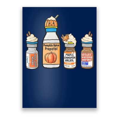 Halloween Fall Nurse Funny Poster