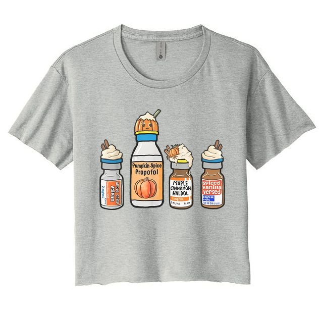 Halloween Fall Nurse Funny Women's Crop Top Tee