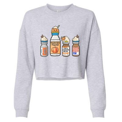 Halloween Fall Nurse Funny Cropped Pullover Crew