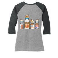 Halloween Fall Nurse Funny Women's Tri-Blend 3/4-Sleeve Raglan Shirt