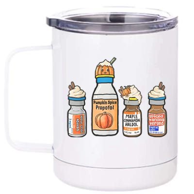 Halloween Fall Nurse Funny 12 oz Stainless Steel Tumbler Cup