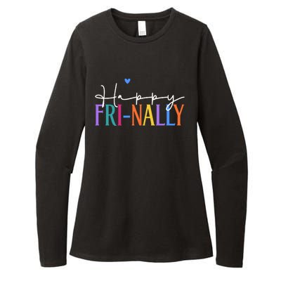 Happy Friyay New Teacher Life Wo Frinally Friday Lover Womens CVC Long Sleeve Shirt