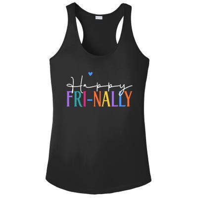 Happy Friyay New Teacher Life Wo Frinally Friday Lover Ladies PosiCharge Competitor Racerback Tank