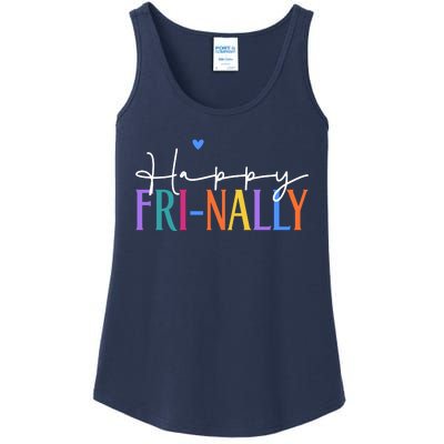 Happy Friyay New Teacher Life Wo Frinally Friday Lover Ladies Essential Tank