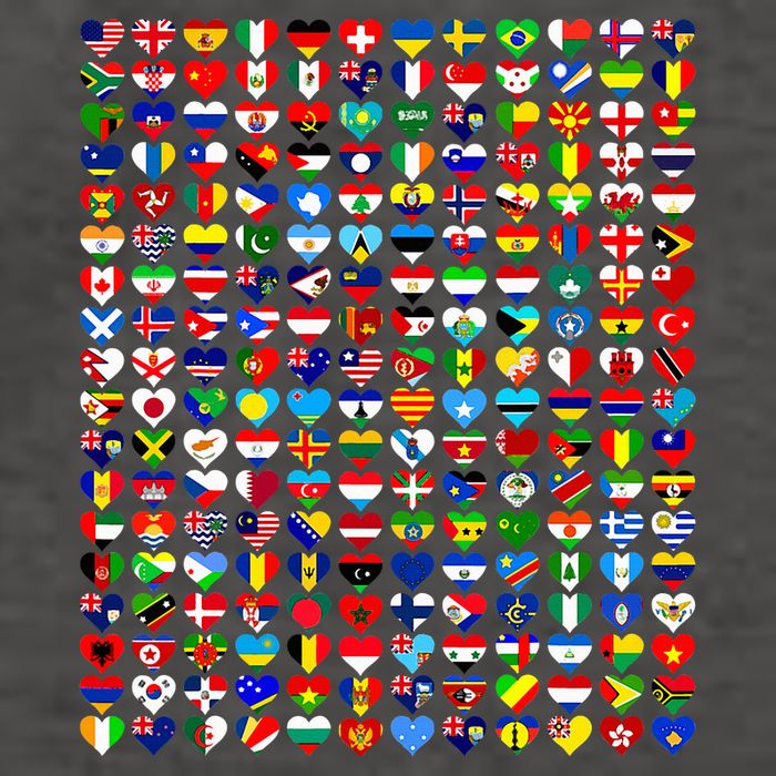 Heart Flags Of The Countries Of The World Flags Unity Day Vector Backpack
