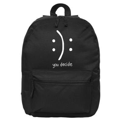 Happy Face Or Sad Face You Decide 16 in Basic Backpack