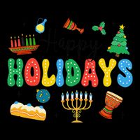 Hanukkah Festival Of Lights Happy Chanukah Happy Holidays 7-Panel Snapback Hat