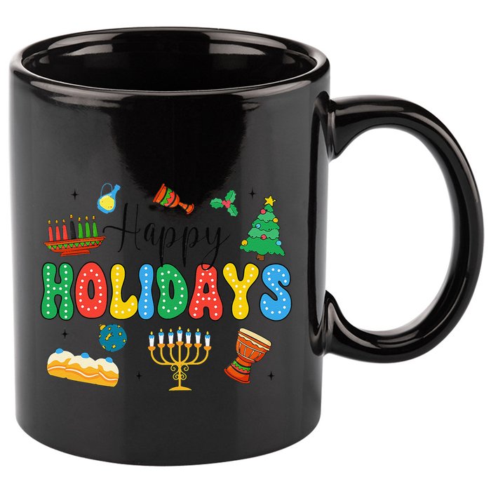 Hanukkah Festival Of Lights Happy Chanukah Happy Holidays 11oz C Handle Ceramic Mug