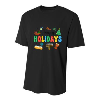 Hanukkah Festival Of Lights Happy Chanukah Happy Holidays Youth Performance Sprint T-Shirt