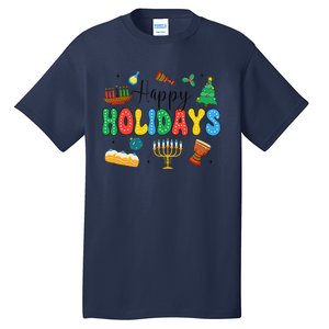 Hanukkah Festival Of Lights Happy Chanukah Happy Holidays Tall T-Shirt