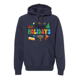 Hanukkah Festival Of Lights Happy Chanukah Happy Holidays Premium Hoodie