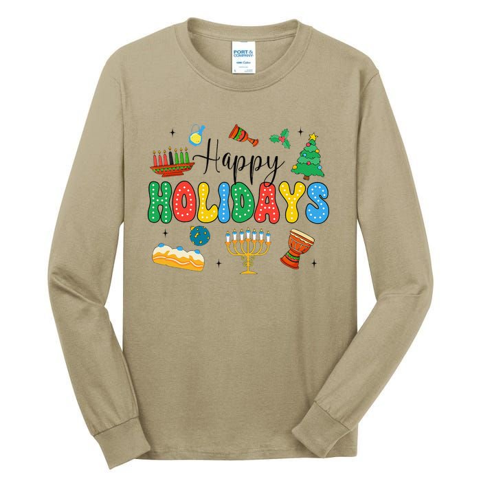 Hanukkah Festival Of Lights Happy Chanukah Happy Holidays Tall Long Sleeve T-Shirt