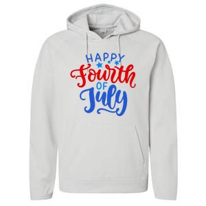 Happy Fourth Of July Celebration Performance Fleece Hoodie