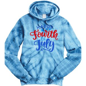 Happy Fourth Of July Celebration Tie Dye Hoodie