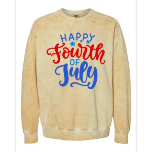 Happy Fourth Of July Celebration Colorblast Crewneck Sweatshirt