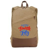 Happy Fourth Of July Celebration Cotton Canvas Backpack