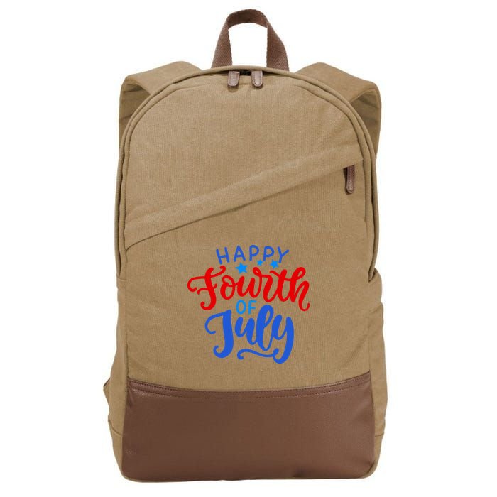 Happy Fourth Of July Celebration Cotton Canvas Backpack