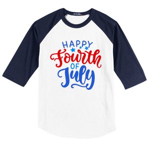 Happy Fourth Of July Celebration Baseball Sleeve Shirt