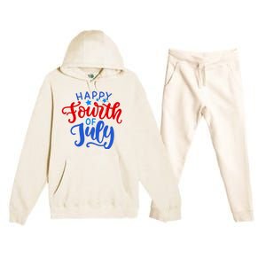 Happy Fourth Of July Celebration Premium Hooded Sweatsuit Set