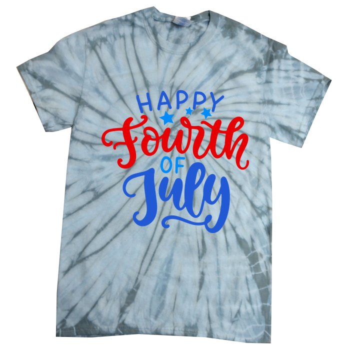 Happy Fourth Of July Celebration Tie-Dye T-Shirt