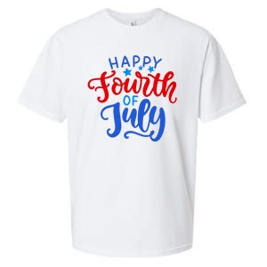 Happy Fourth Of July Celebration Sueded Cloud Jersey T-Shirt