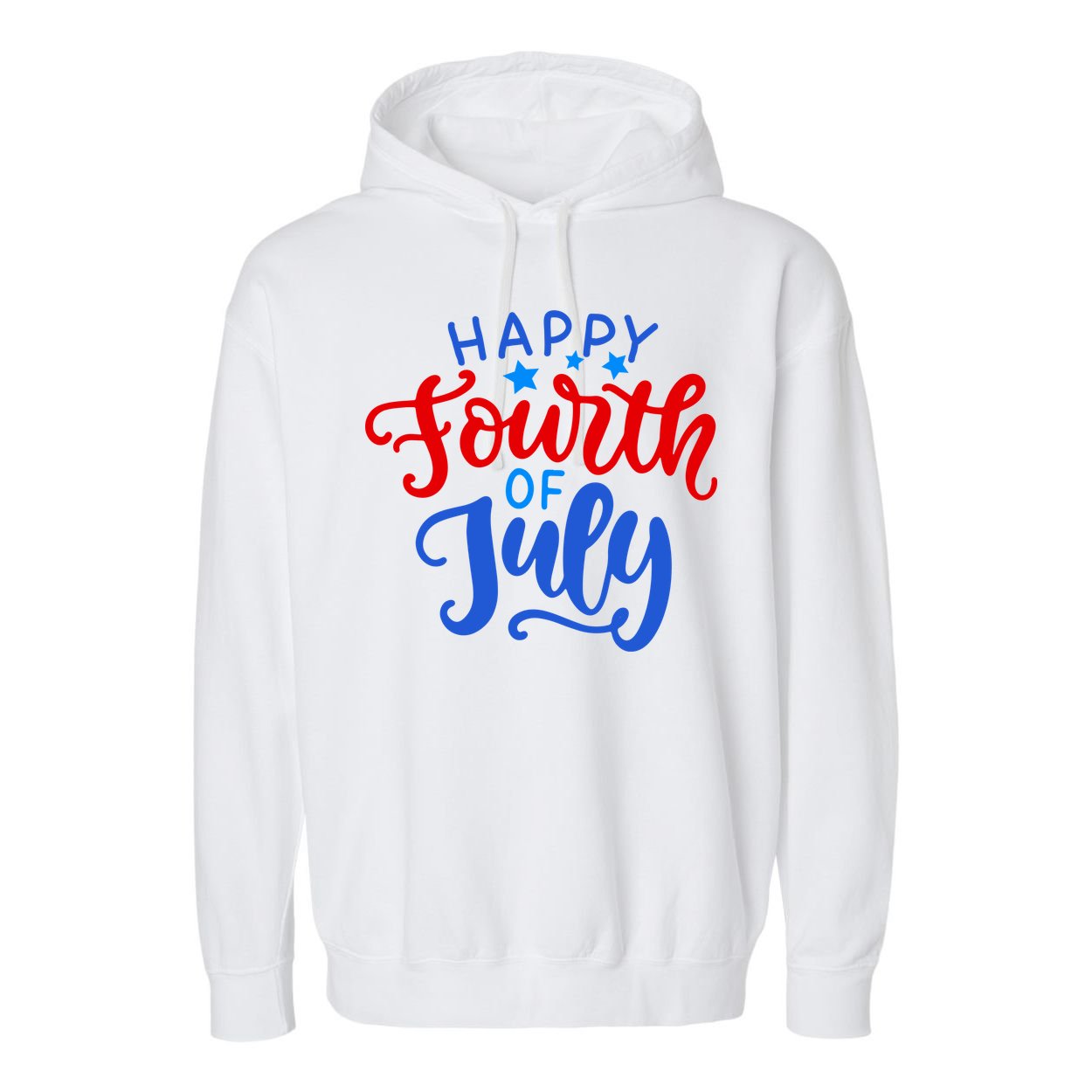 Happy Fourth Of July Celebration Garment-Dyed Fleece Hoodie