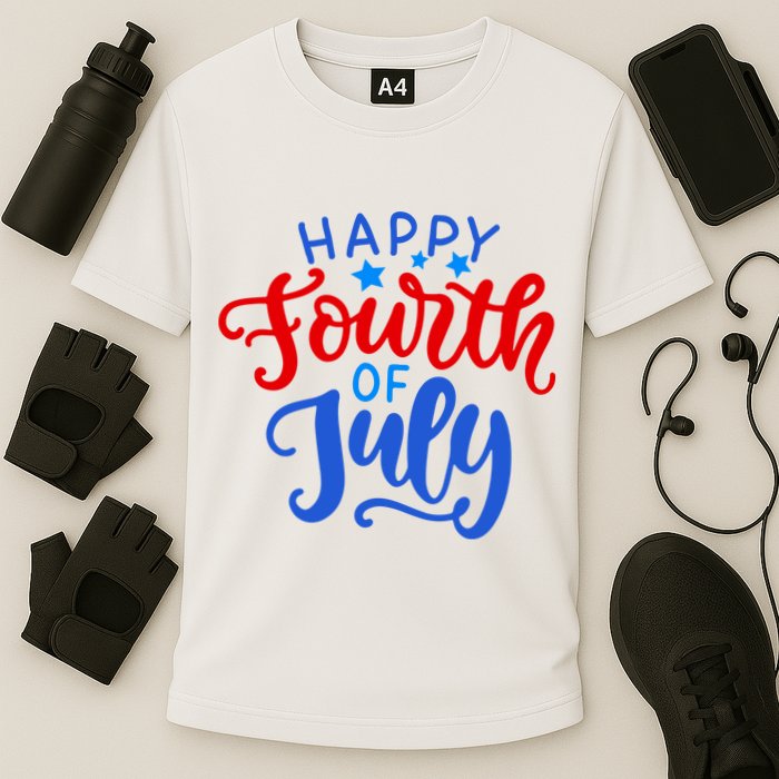 Happy Fourth Of July Celebration Cooling Performance Crew T-Shirt