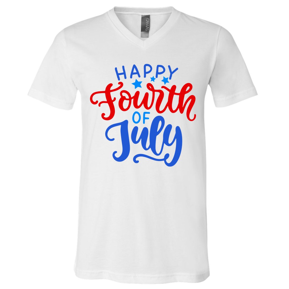 Happy Fourth Of July Celebration V-Neck T-Shirt