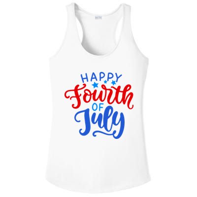 Happy Fourth Of July Celebration Ladies PosiCharge Competitor Racerback Tank