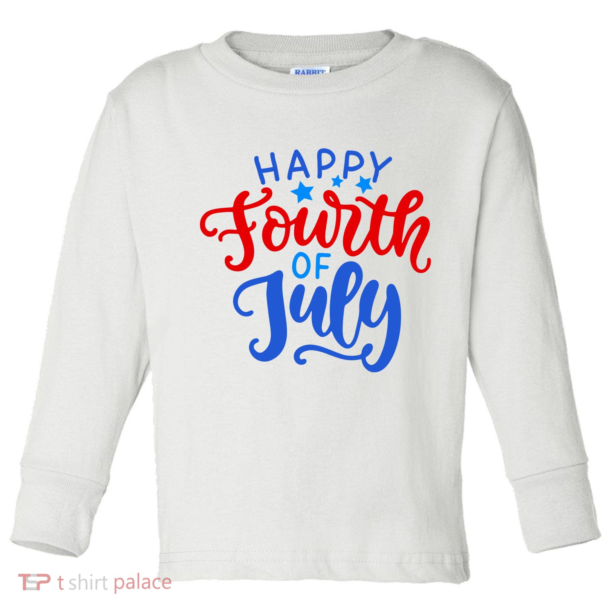 Happy Fourth Of July Celebration Toddler Long Sleeve Shirt