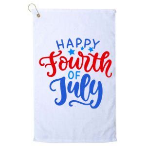 Happy Fourth Of July Celebration Platinum Collection Golf Towel