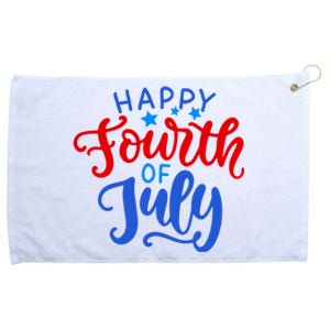 Happy Fourth Of July Celebration Grommeted Golf Towel