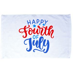 Happy Fourth Of July Celebration Microfiber Hand Towel