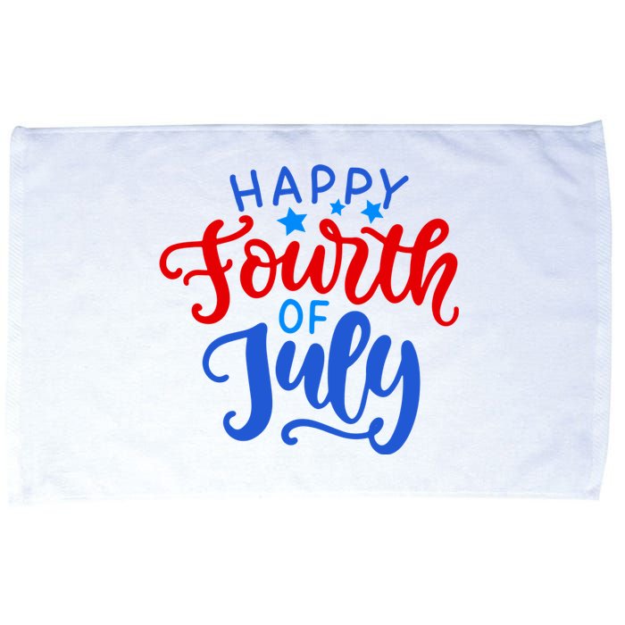 Happy Fourth Of July Celebration Microfiber Hand Towel