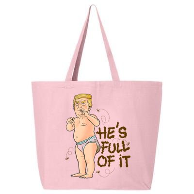 He's Full Of It Funny Baby Trump Politcal 25L Jumbo Tote