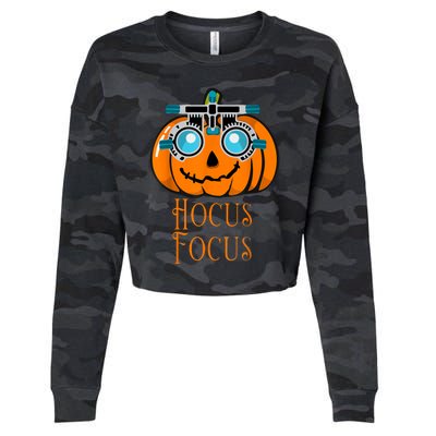 Hocus Focus Optometry Halloween Optometrist Eye Doctor Funny Cropped Pullover Crew