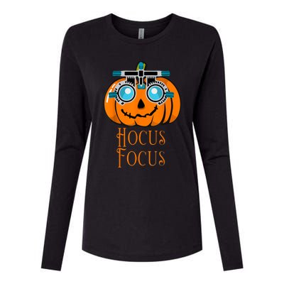 Hocus Focus Optometry Halloween Optometrist Eye Doctor Funny Womens Cotton Relaxed Long Sleeve T-Shirt