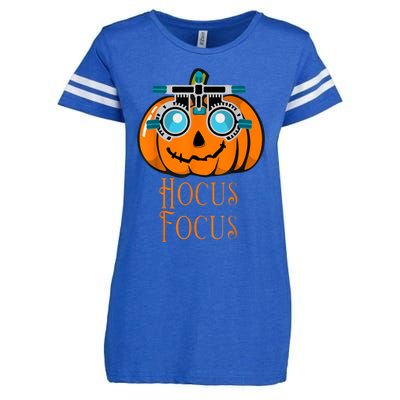 Hocus Focus Optometry Halloween Optometrist Eye Doctor Funny Enza Ladies Jersey Football T-Shirt