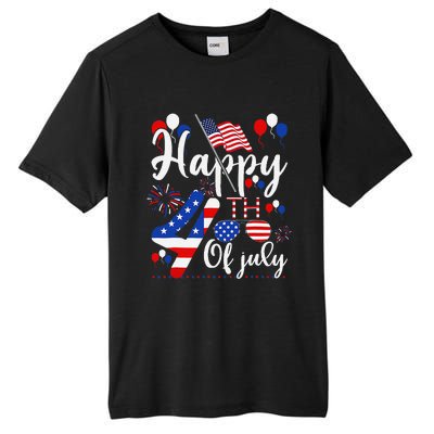 Happy Fourth Of July Patriotic Us American Flag 4th Of July Tall Fusion ChromaSoft Performance T-Shirt