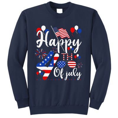 Happy Fourth Of July Patriotic Us American Flag 4th Of July Sweatshirt