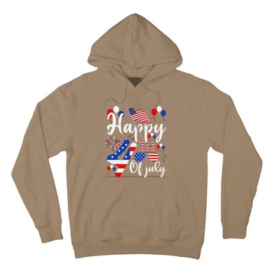 Happy Fourth Of July Patriotic Us American Flag 4th Of July Hoodie