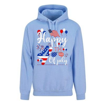 Happy Fourth Of July Patriotic Us American Flag 4th Of July Unisex Surf Hoodie