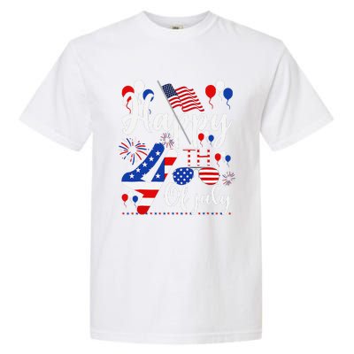 Happy Fourth Of July Patriotic Us American Flag 4th Of July Garment-Dyed Heavyweight T-Shirt