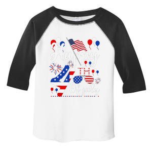 Happy Fourth Of July Patriotic Us American Flag 4th Of July Toddler Fine Jersey T-Shirt