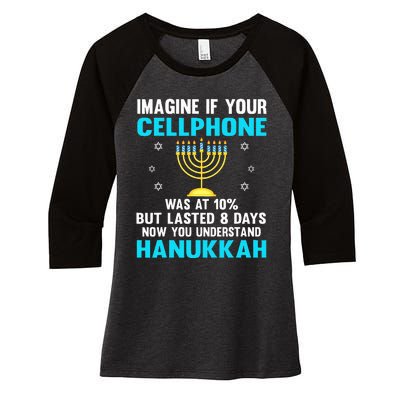 Hanukkah Festival Of Lights Latke Hanuka Jewish Chanukah  Women's Tri-Blend 3/4-Sleeve Raglan Shirt