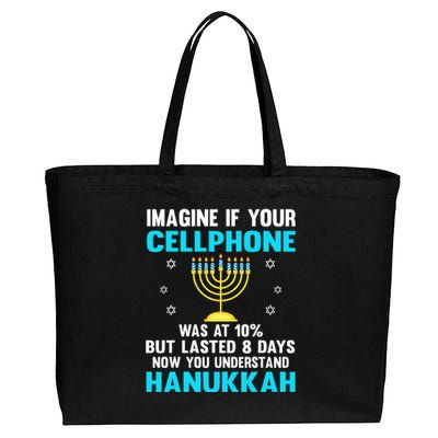 Hanukkah Festival Of Lights Latke Hanuka Jewish Chanukah  Cotton Canvas Jumbo Tote