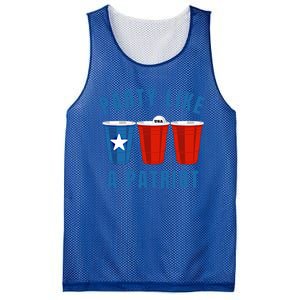 Happy Fourth Of July Party Like Patriot Funny Beer Pong Usa Funny Gift Mesh Reversible Basketball Jersey Tank