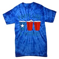 Happy Fourth Of July Party Like Patriot Funny Beer Pong Usa Funny Gift Tie-Dye T-Shirt